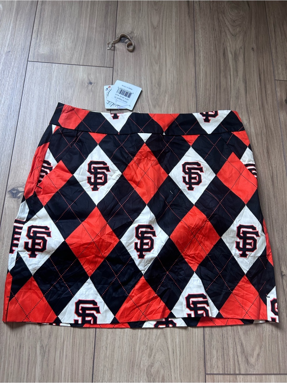 NWT Official MLB San Francisco Giants Argyle Print Golf Skirt Loudmouth Ladies